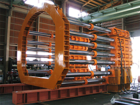 内径φ3700mm超大口径管用専用押輪製作過程の写真